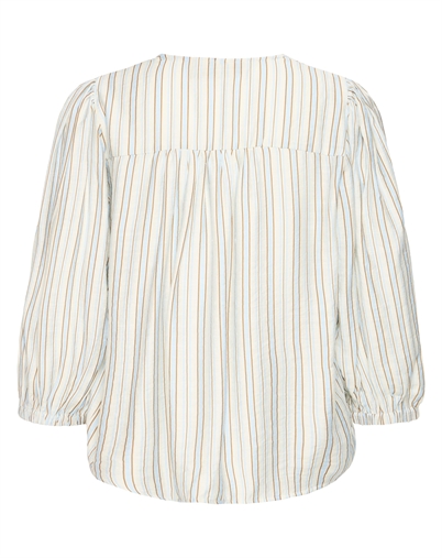 Fransa - FRAriana 19 Bluse - Tobacco Blue Stripe 